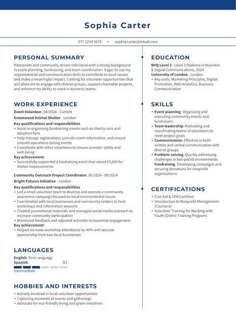 English cv example job apply 1 1